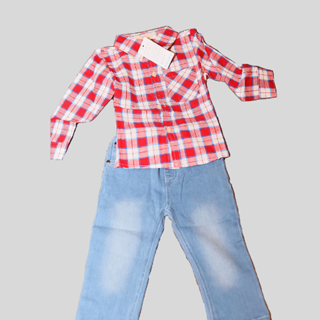 2 piece red plaid top and bottom set image 0