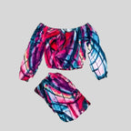 Two Piece Colorful Summer Dress Set image 4