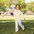 2 piece colorful tye dye hoodie set