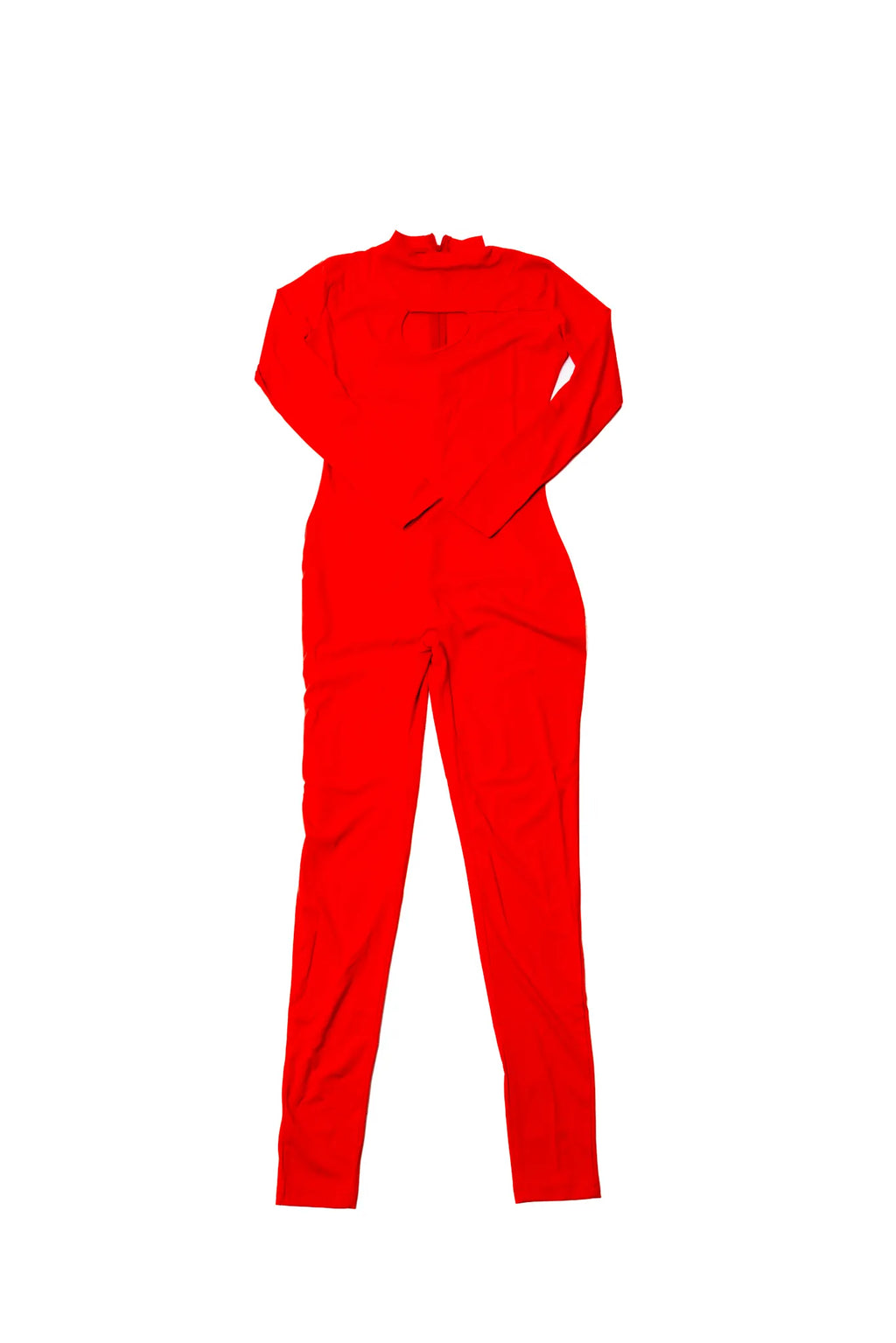 1 Piece Spandex Jumpsuit - Red, L image