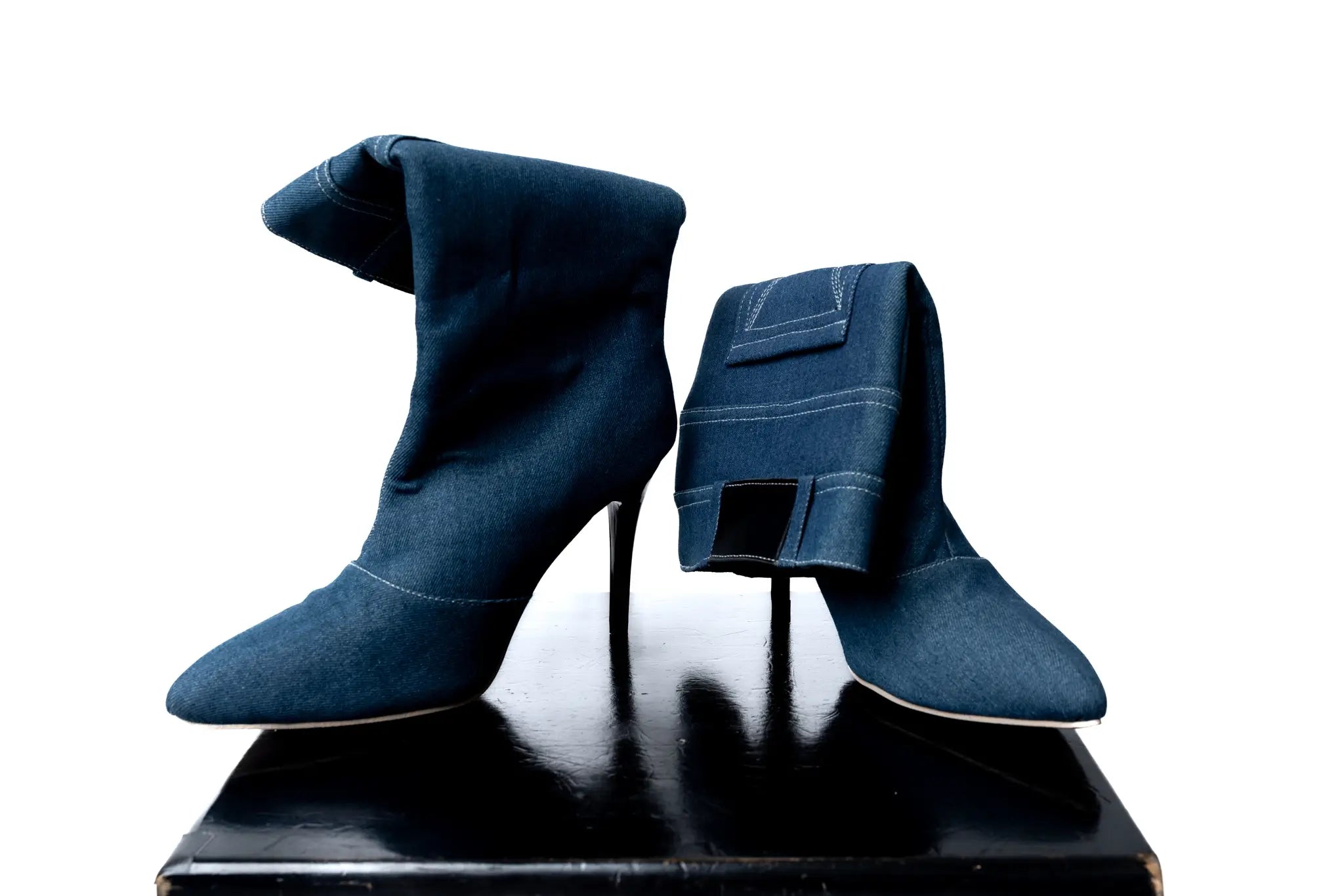 Jeans boots (Black&Blue) image 2