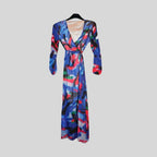 Maxi Long Sleeve Casual Printed Dress